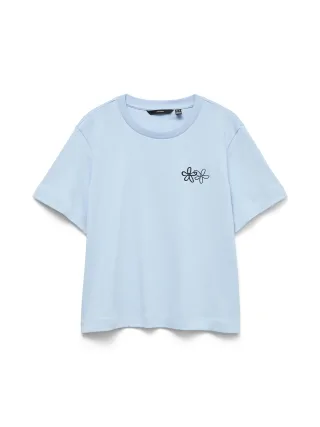 VERO MODA - VMSARA METTE SS TOP BOX JRS NOOS Cashmere Blue - Gr. - XL
