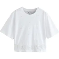 Next T-Shirt Verziertes Kurzarm-T-Shirt mit Rundhalsausschnitt (1-tlg)