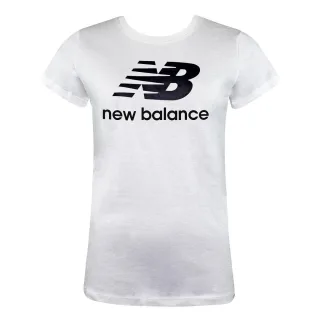 Neues Gleichgewicht Kurzarm weißer Crew Neck Womens Essentials T-Shirt WT91546 WK
