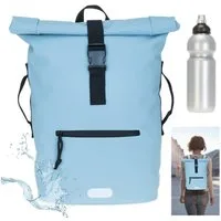 ELEPHANT Freizeitrucksack Time Bag aus Plane, Rucksack Laptoprucksack Daypack wasserabweisend + Trinkflasche