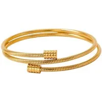 KARMA Armreif Damen Gold Edelstahl 6 cm modern elegant (1-tlg., wasserfest hypoallergen rostfrei), Geschenkidee Damenschmuck Damenarmreif