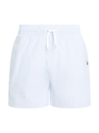 Tommy Hilfiger Swimwear Badeshorts "MEDIUM DRAWSTRING ITHACA" mit Streifendesign, Logostickerei