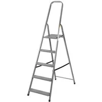 PROREGAL® Stehleiter Metal Single Giraffe Einseitige-Metall-Bügelleiter in verschiedenen Au (Stahlleiter, Trittleiter, Stufenleiter, Stehleiter, Haushaltsleiter), Mehrere Größen, stabiles Material, vielseitig einsetzbar