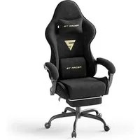 Ferghana Gaming-Stuhl Racing PC Stuhl Verstellbar mit Kopf-,Lendenkissen, Fußstütze (Rückenlehne 90°-125), Ergonomisch, atmungsaktiv Gaming Chair