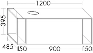 Burgbad Waschtischunterschrank Junit 395x1200x485 Eiche Dekor Urban, SFRJ120LF5925 SFRJ120LF5925