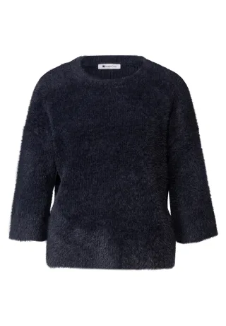 Street One - 3/4-Arm Pullover mit Rundhals indigo night - Gr. - 34