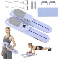 kehot Ganzkörpertrainer Geteiltes Pilates Board Set mit Gleitblöcken für Ganzkörper-Workout, (Multifunktions Bauchtrainer mit Widerstandsbändern und Yogamatte, Mobiles Ganzkörpertraining für Core Kraft und Balance Übungen), Kompaktes Fitnessboard für