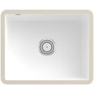 Villeroy und Boch Unterbauspüle 331001RW mit Ablaufgarnitur und Handbetätigung, Stone White