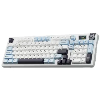 AULA S98 Tri-mode Mechanical Keyboard with LCD Screen and Knob Fully Hot-swappable Keys Gasket Structure PBT Keycaps RGB