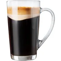 KONZEPT Latte-Macchiato-Tasse Latte Macchiato Gläser Set mit Henkel, Set Kaffeegläser 350 ml, 12-tlg., 6/12-er Set aus transparentem Glas