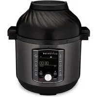 Instant Pot Multikocher Duo Crisp 11in1 Heißluftfritteuse Slow Cooker Braten Grillen Backen, 1500 W, 7.6 l Schüssel, 2 abnehmbare Deckel für Schnellkochen und Heißluftfrittieren