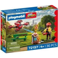 Playmobil® Feuerwehr-Löschdrohne (72197), City Action Konstruktions-Spielset, Made in Europe