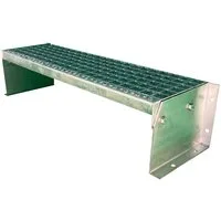 SRM Design Außentreppe 1 Stufen Treppe 60cm Breite Stahltreppe Standtreppe verzinkt Höhe 20cm