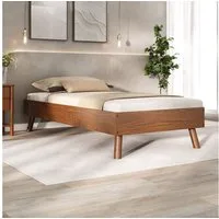 IDIMEX Futonbett KARRI, Einzellbett 90x200 cm aus Massivholz kastanie farben