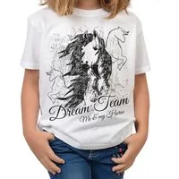Tini - Shirts T-Shirt Mädchen Pferde Shirt Pferdesprüche KIndershirt: Dream Team