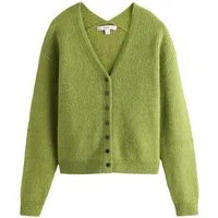 Next Strickjacke Langärmelige, gerippte Strickjacke, V-Ausschnitt (1-tlg)