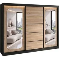 A&J MöbelLand GmbH Schiebetürenschrank BELANO – Moderner Kleiderschrank mit Schiebetüren (Die perfekte Kombination aus modernem Design, hoher Funktionalität und großzügigem Stauraum für Kleidung, Bettwäsche und Accessoires, erhältlich in verschiedene