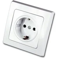 ChiliTec Unterputz-Steckdose DELPHI Steckdose Klemmanschluss 250V~/ 16A UP weiß