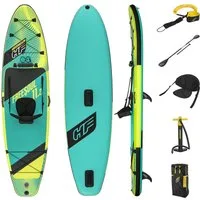 Bestway SUP-Board Hydro Force® Freesoul™ Tech, Touring, (Set, 6 tlg., Inkl. Handpumpe, Paddel, Transportrucksack), 340 x 89 x 15 cm