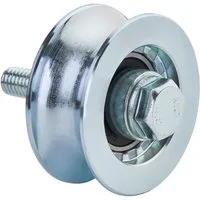 SO-TECH® Torbeschlag Schiebetürbeschlag, Schiebetorrolle oder Laufschiene (1 St), Torrolle, Ø57 (R10), inkl. Montageset, Stahl, verzinkt