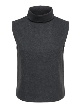 JDY - JDYHERO LIFE S/L TURTLENECK TOP JRS Dark Grey Melange - Gr. - XL