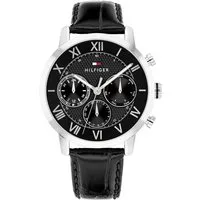 Tommy Hilfiger Multifunktionsuhr TH-OXFORD 1710725, Quarzuhr, Armbanduhr, Herrenuhr, Lederarmband, analog