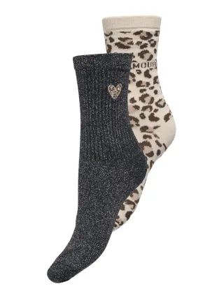 ONLY - Socken im 2er-Pack schwarz - Gr. - ONE SIZE