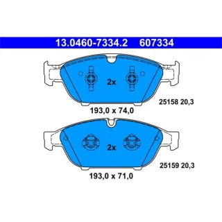 ATE Bremsbel?ge vorne Audi A6 A7 A8 13.0460-7334.2
