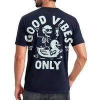 Neverless Print-Shirt Herren T-Shirt Backprint Good Vibes Only Quitsche-Ente Motivprint mit Print