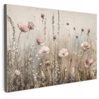 MuchoWow Leinwandbild, Beige, Textil, Kiefer, Abstrakt, Rechteckig, 120x80 cm, FSC 100%, gerahmt, Bilder und Zubehör, Wandbilder, Leinwandbilder