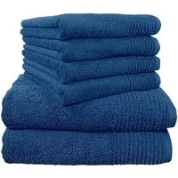 Dyckhoff Handtuch Set Brillant, Walkfrottee (Set, 6-St), mit Streifenbordüre,4 Handtücher (50x100cm), 2 Duschtücher (70x140cm)