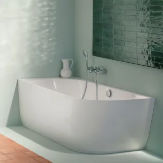 LAUFEN Einbau-Badewanne Pro 800x1800x590 Marbond Eckversion links weiss H2449560000001