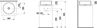 LAUFEN Waschtisch-Schale LIVING Saphirkeramik rund H8114357581121