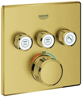 GROHE Thermostat Grohtherm SmartControl 29126 eckig FMS 3 ASV cool sunrise geb., 29126GN0 29126GN0