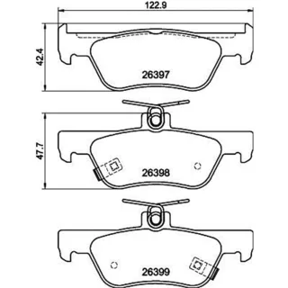 Hella Bremsbel?ge hinten Honda Jazz GR 1,5