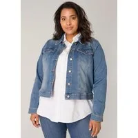 Base Level Curvy Jeansjacke BAS-Yamila Modisches Basic