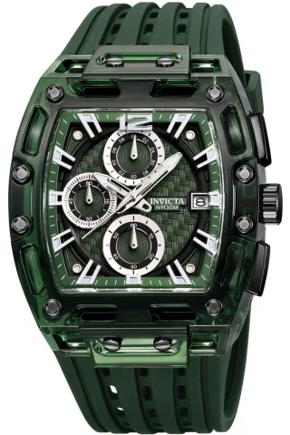 Invicta S1 Rally 70144 Herrenuhr - Quarzwerk - Kunststoff mit grünem Zifferblatt - 42 mm