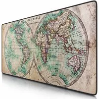 CSL Gaming Mauspad XXL Speed Mousepad 900 x 400 x 3 mm, große Tischunterlage, rutschfest, abwaschbar, Geschwindigkeit & Präzision, Old Map
