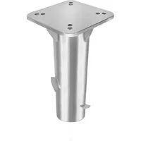 FIVMEN Schirmhalter Metall Universal Bodenplatte Schirmständer für Sonnenschirm, Silber