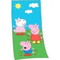 Badetuch Peppa Pig Velourstuch, Velours (1-St), hochfarbig bedruckt
