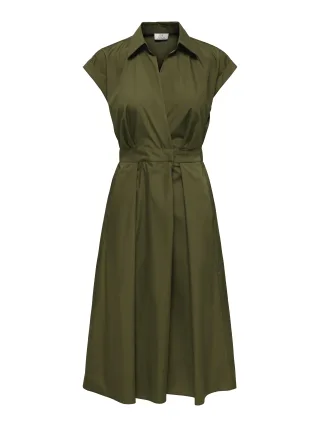JDY - JDYWILLY CAP SLEEVE MIDI DRESS WVN Dark Olive - Gr. - S