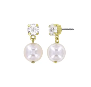 konplott - Ohrstecker - Pearl Shadow beige/gold