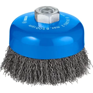 Bosch PRO Topfbürste, Stahl, gewellter Draht, M14 - 1608614011