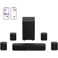 Ultimea Aura S4T Soundbar 7.1-Kanal Surround System mit HDMI ARC (Bluetooth 6.0, 350 W, mit Kabelgebundene 5.25" Subwoofer, HDMI, Bluetooth 6.0)