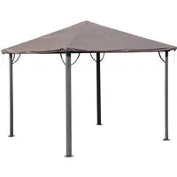 Quick Star Pavillon Schutzhaube 3x3m Hardtop Gartenpavillon Antik Pavillon Partyzelt Taupe, Wasserdicht, mit Kordelzug