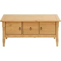 OTTO home Couchtisch Indra, aus massiver Kiefer, FSC®, mit Stauraum, dezentes Ornament
