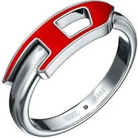 Diesel Fingerring Schmuck Geschenk Edelstahl Ring D Logo, Emaille