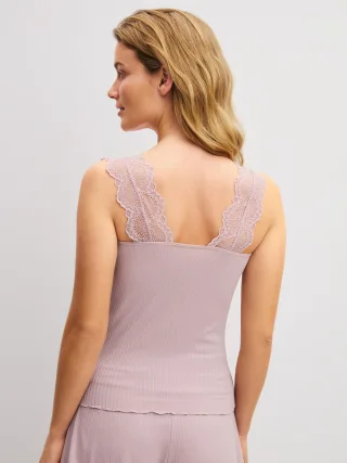 CALIDA - DAMEN Shirt ohne Arm violet ice - Gr. - L