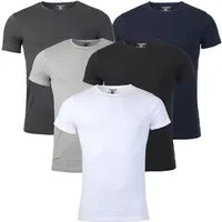Young & Rich T-Shirt Herren Uni Basic rundhals Ausschnitt Unterziehshirt 1701 5er Pack (5er-Pack, 5-tlg., 5er-Pack) Rundhalsauschnitt unifarben kurzarm regular fit