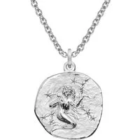 trendor Kette mit Anhänger 08441-09, Sternzeichen Jungfrau mit 925 Silber Ø 16 mm